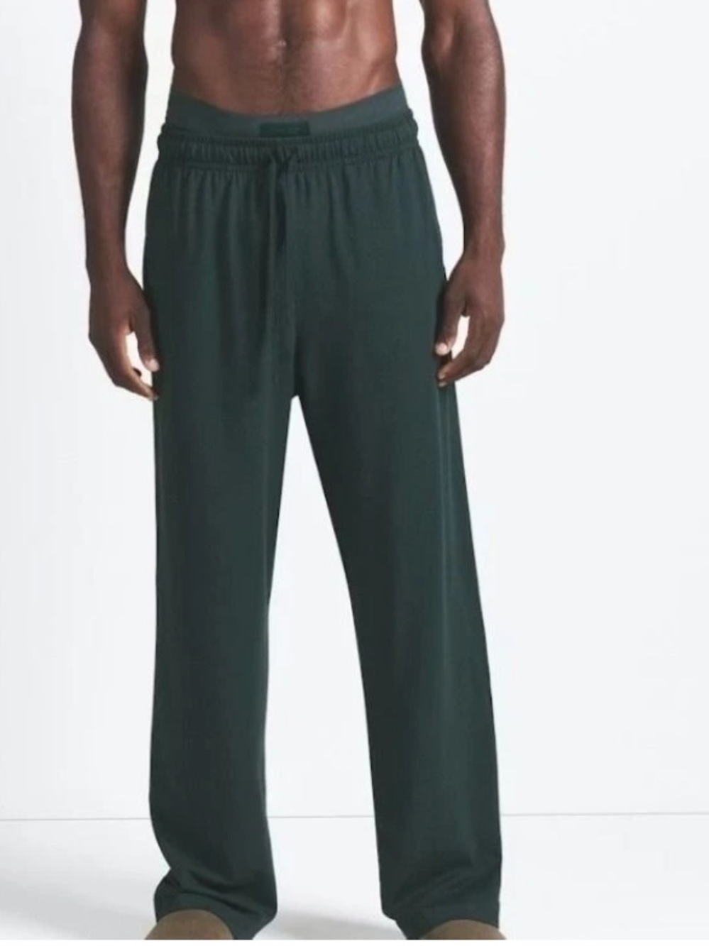 SKIMS MEN’S JERSEY LOUNGE STRAIGHT LEG PANTS IN TINT M